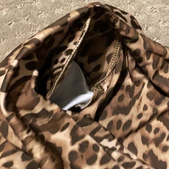 NWT WAYF Bodysuit Solano Ruched Cowl Neck Leopard Animal Print Size XS - Picture 8 of 9